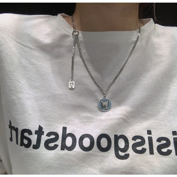 Casual Geometric Alloy Ball Chain Necklace