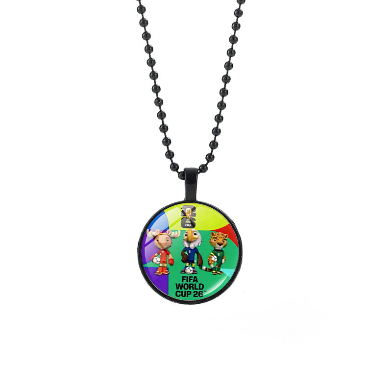 Collana girocollo con ciondolo tondo geometrico casuale in cristallo placcato in lega con catena a maglie forzate Unisex