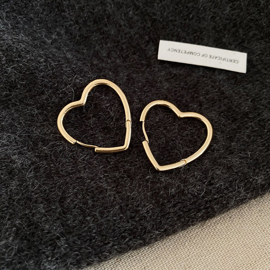Orecchini a perno geometrici minimalisti in metallo con finitura placcata da donna, gioielli per l'orecchio lussuosi, alla moda e versatili per tutti i giorni