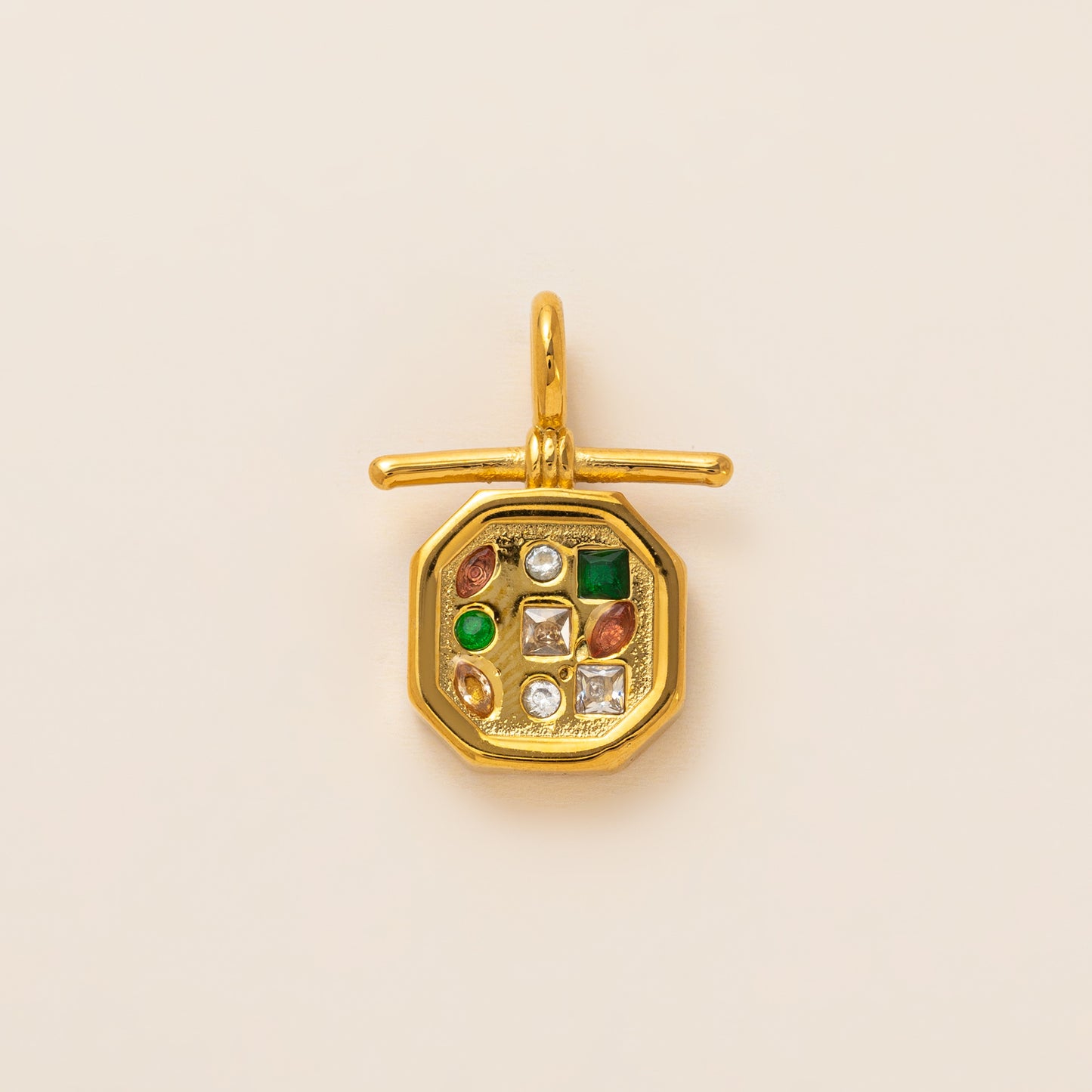 Vintage Heart Stainless Steel 18K Gold PVD Plated DIY Charm Bar