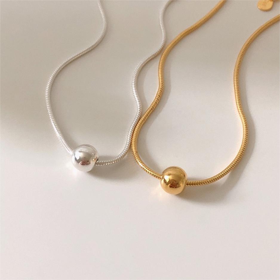 Minimalist Geometric Snake Chain Bracelet in Sterling Silver S925