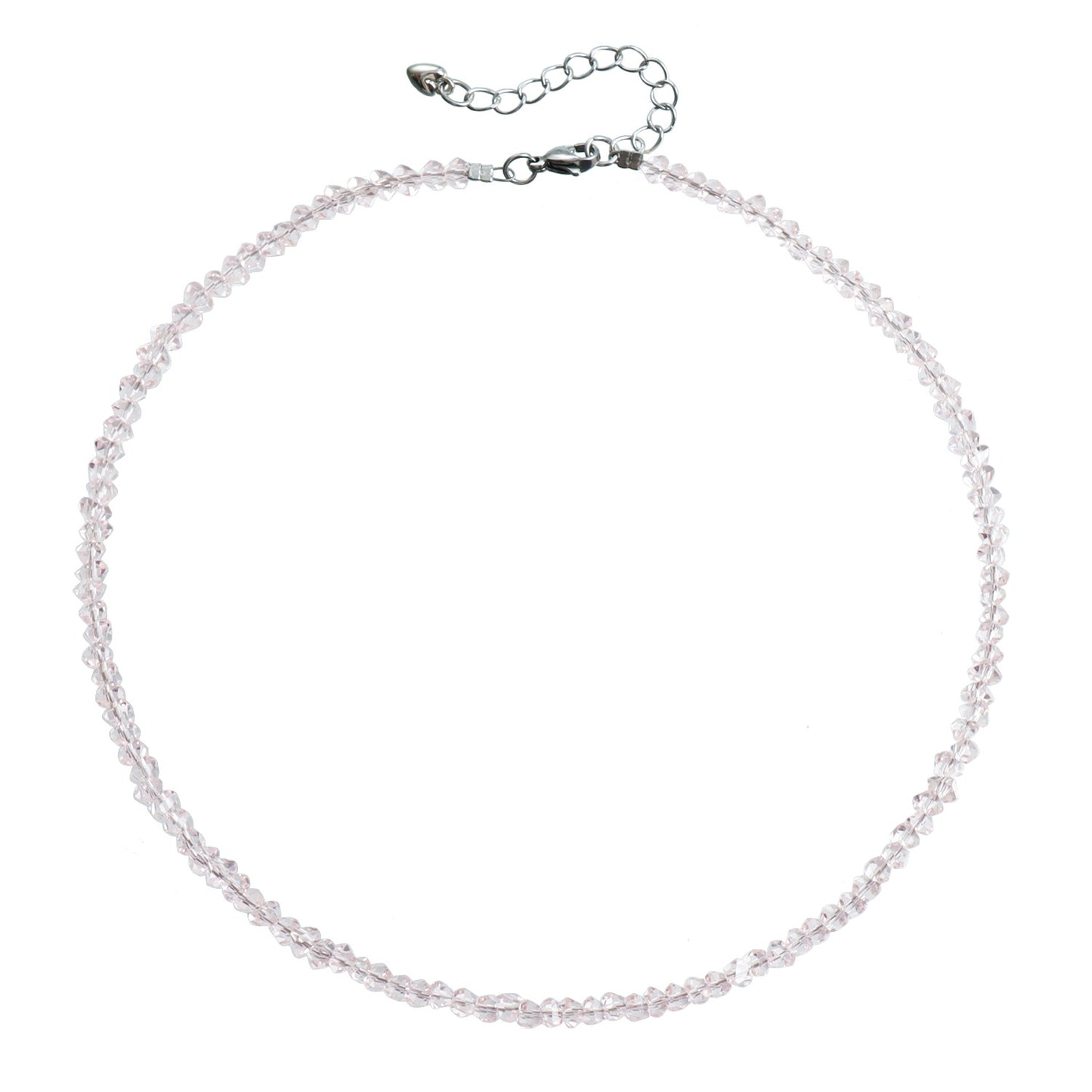 Collar de Dije Geométrico Minimalista de Cristal para Mujer con Amuleto de Aleación Electrochapada y Delicada Cadena de Clavícula