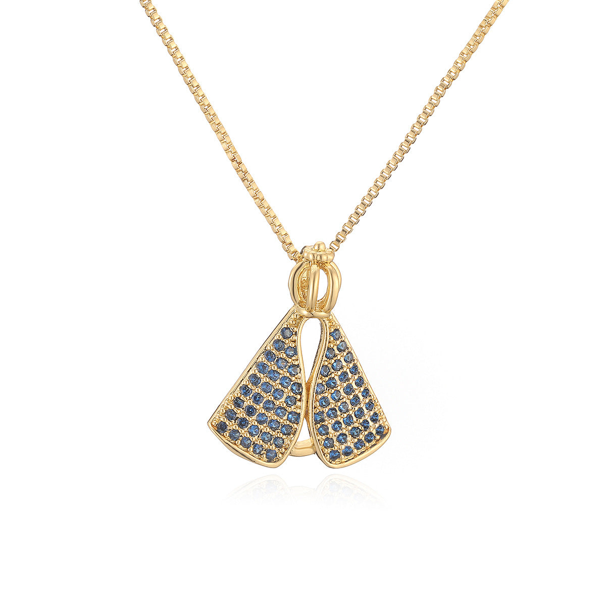 Minimalist Luxury 18K Gold Plated Brass Cross Pendant Necklace with Cubic Zirconia for Women