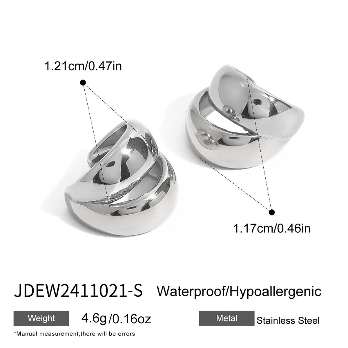 Minimalist Geometric Stainless Steel Plated Pearl Earrings for Women