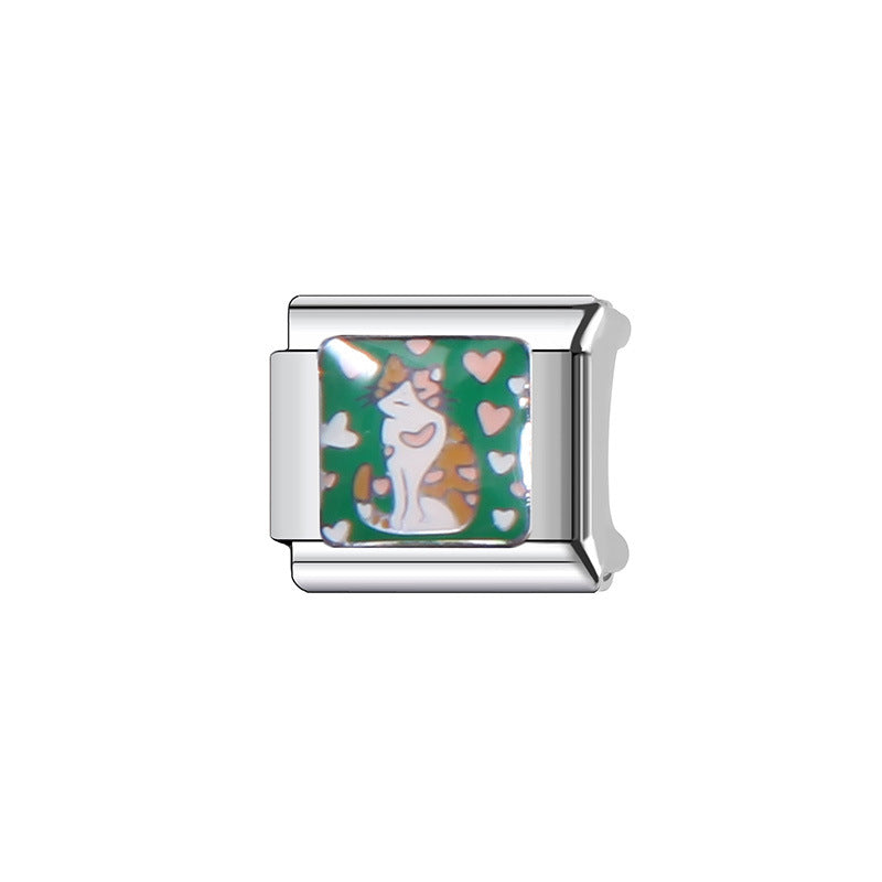 Sweet Cartoon Animal Stainless Steel Plated Charm Bar for Unisex