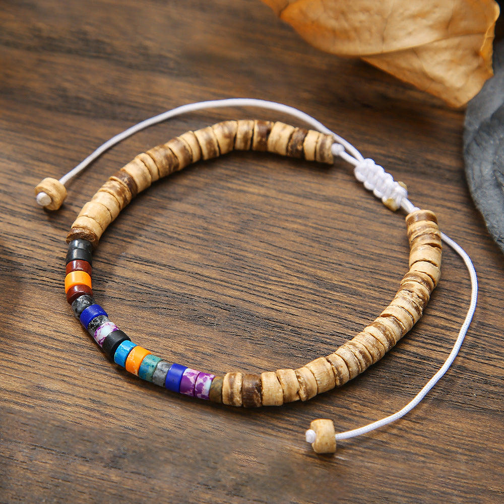Bohemian Handmade Beaded Turquoise and Agate Bracelet for Unisex