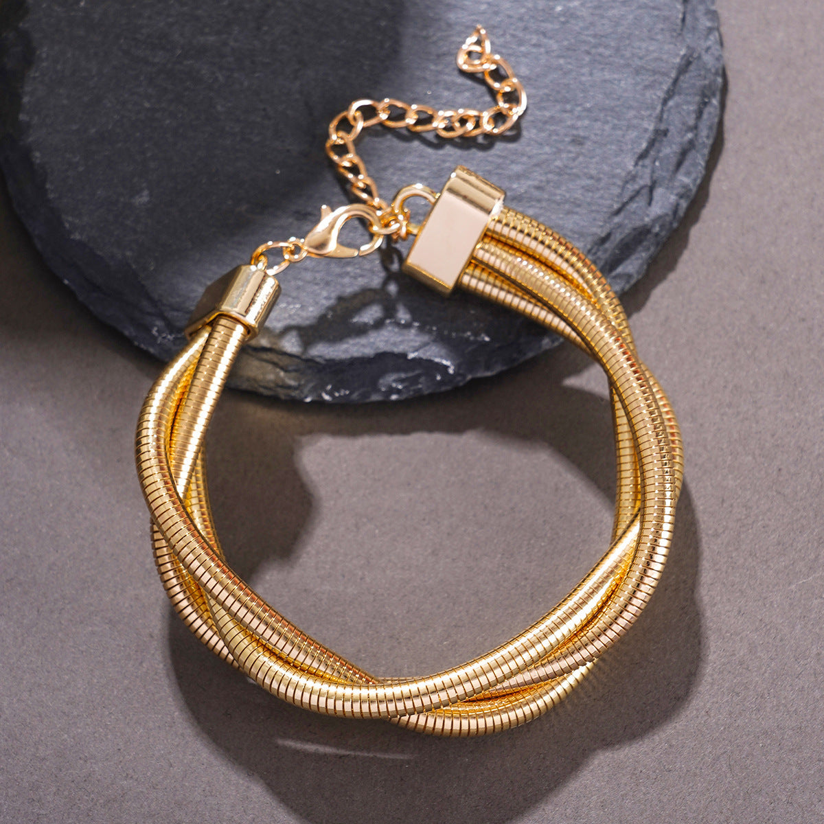 Sweet Punk U-shape Musical Note Plated Iron Alloy Snake Chain Necklace for Women