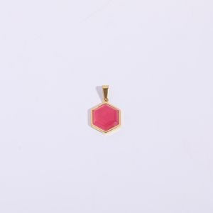 Fashion Plated Stainless Steel Cubic Zirconia Charm Bar Pendant