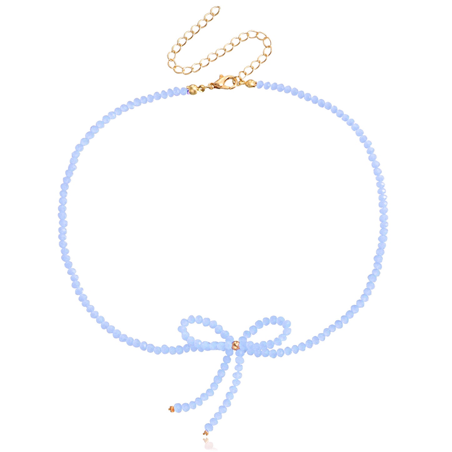 Vintage-Inspired Sweet Bowknot Choker Necklace for Women with Alloy Pendant and Geometric Design, Electroplated Finish
