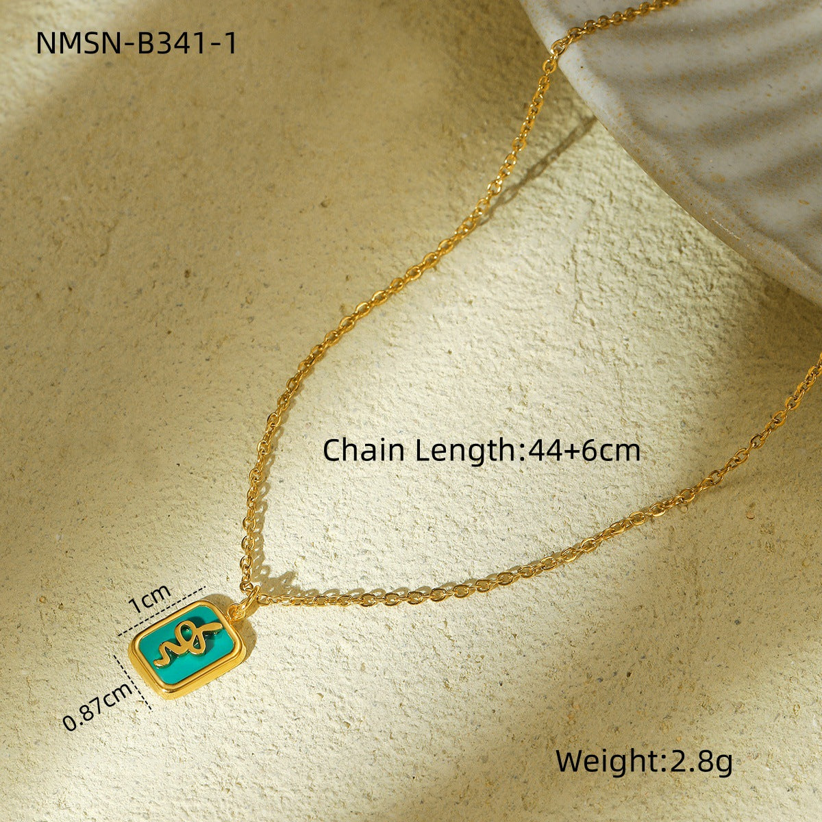 Collana minimalista a forma di serpente in acciaio al titanio con finitura placcata per donna