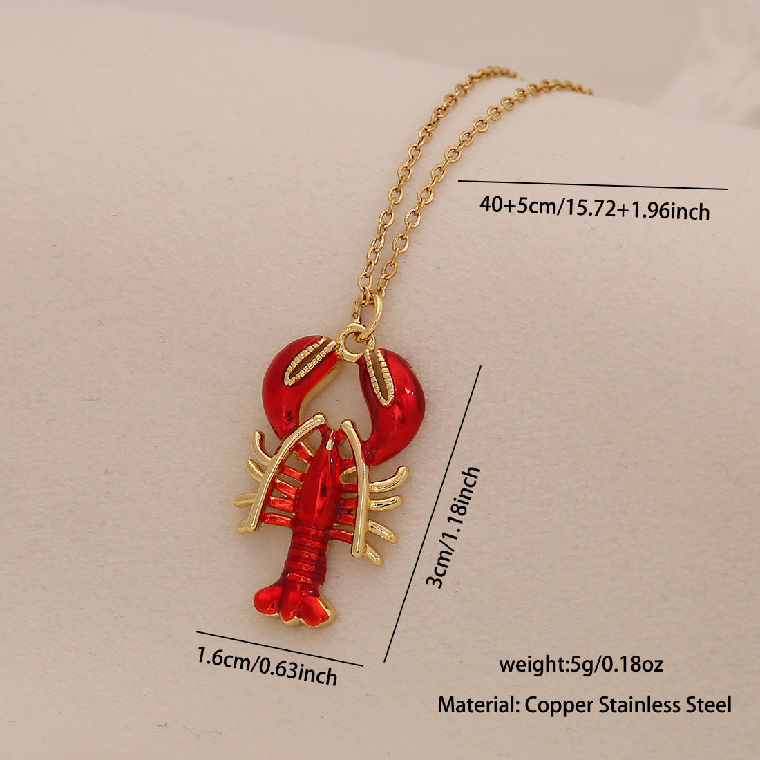 Creative Enamel Seashell Starfish Pendant Necklace in Stainless Steel for Beach Vacation