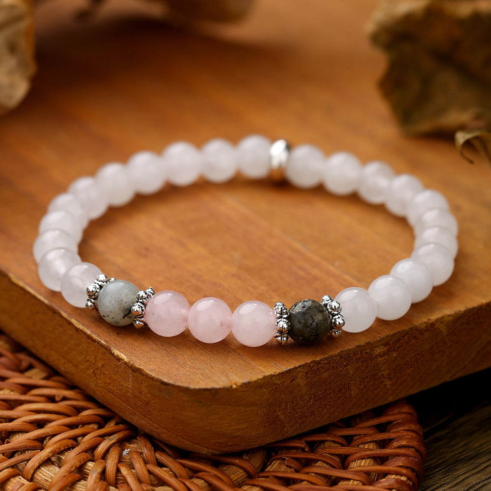 Fashion Casual Business Crystal Beaded Bracelet Unisex Hand Jewelry