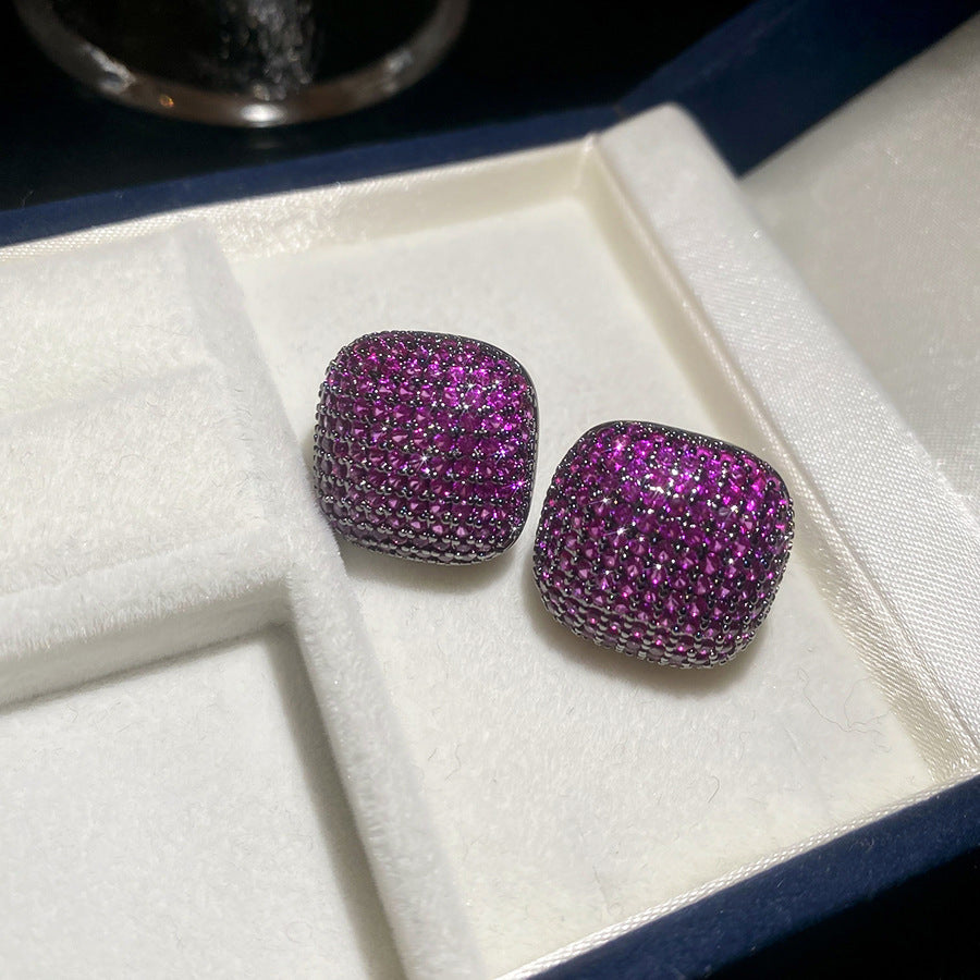 Pendientes de Cobre con Forma de Gota de Agua Goteando, Estilo Vintage, con Circonitas y Postes de Acero para Mujer