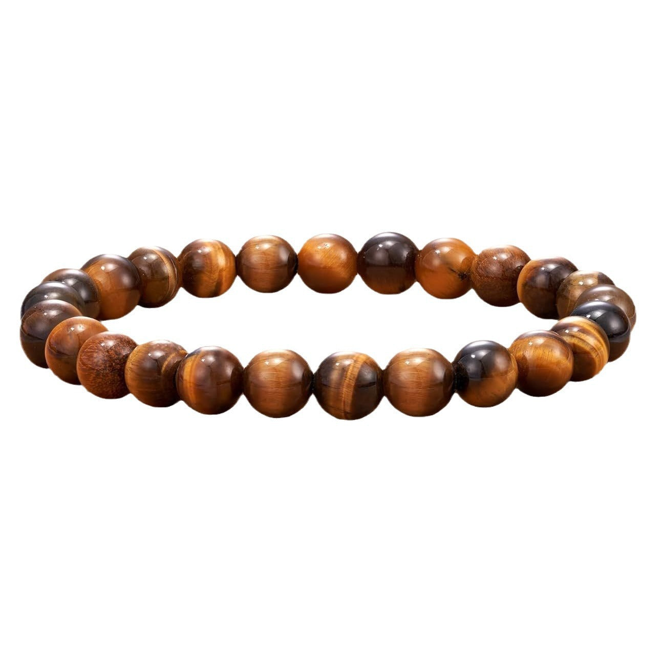 Men's Geometric Round Agate Beaded Bracelet