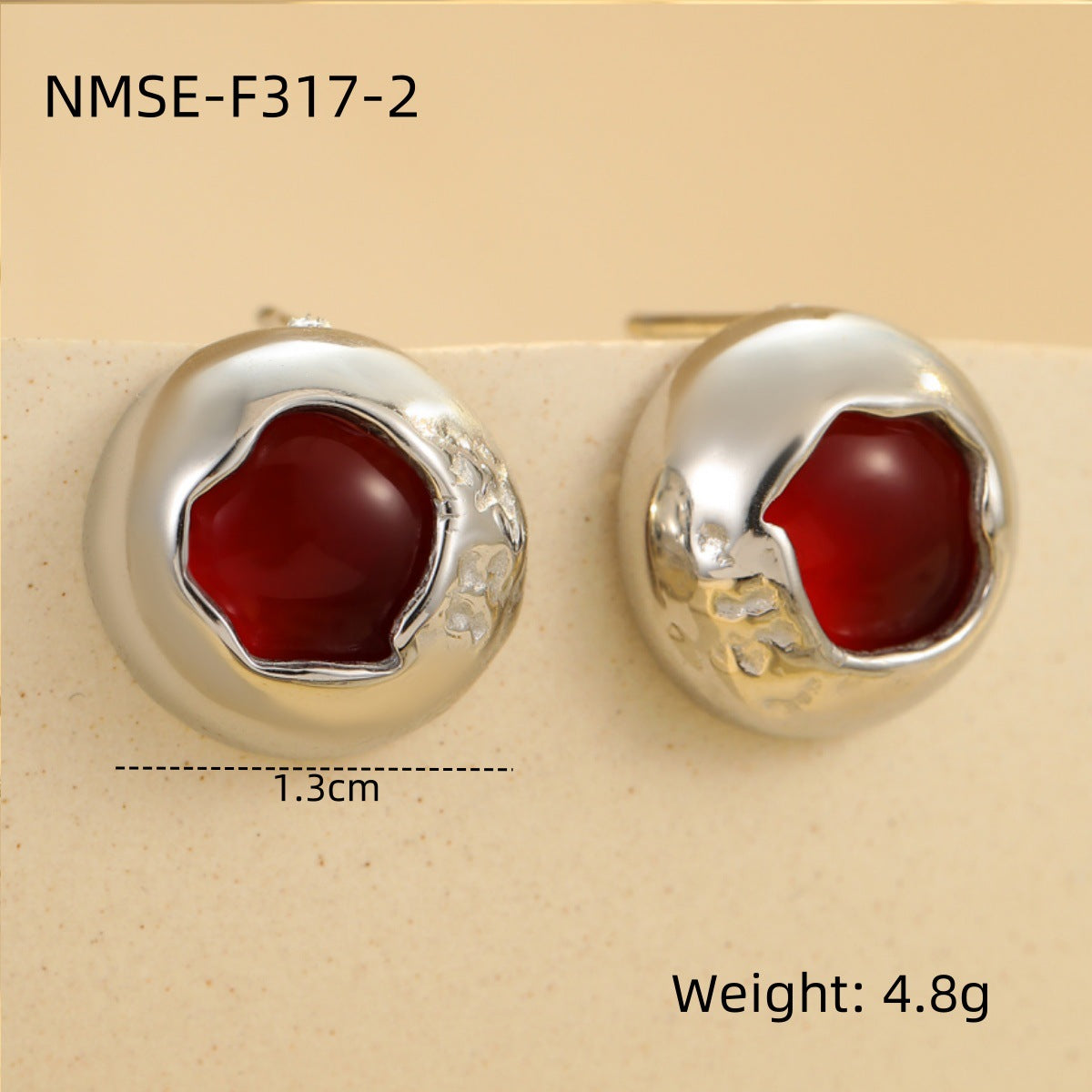 Orecchini rotondi minimalisti in acciaio inossidabile placcati oro 18K in stile vintage da donna