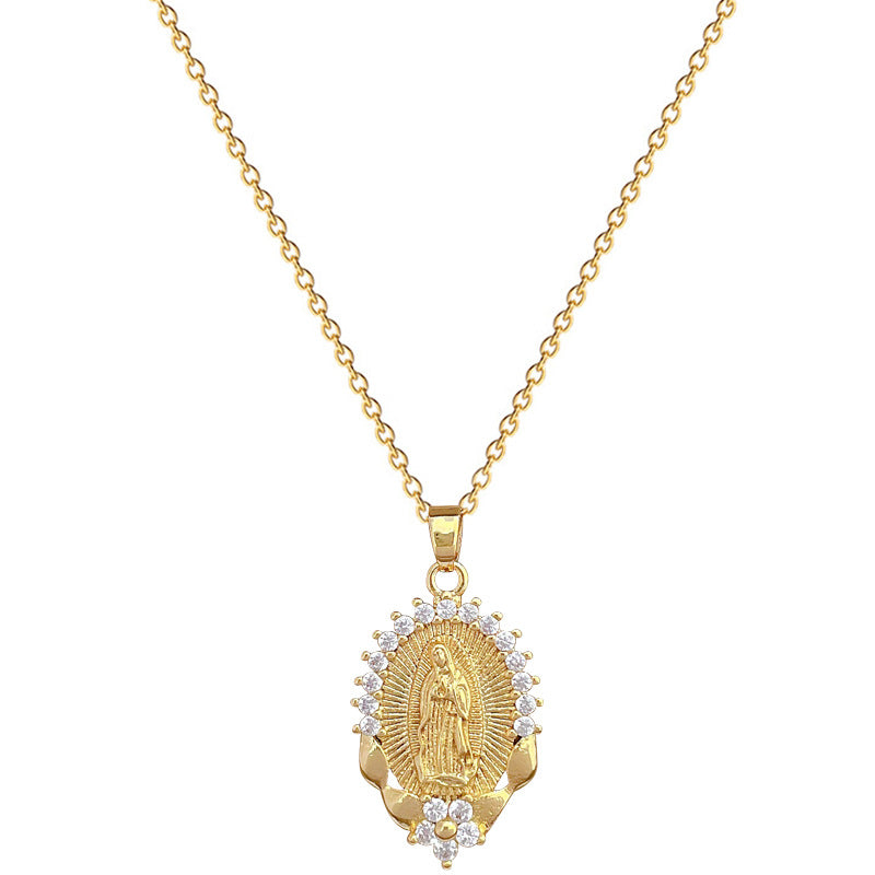 Ethnic Style Animal Zodiac Pendant Necklace in Copper with Micro-Pave Setting, Adjustable Chain Length 21-50 cm