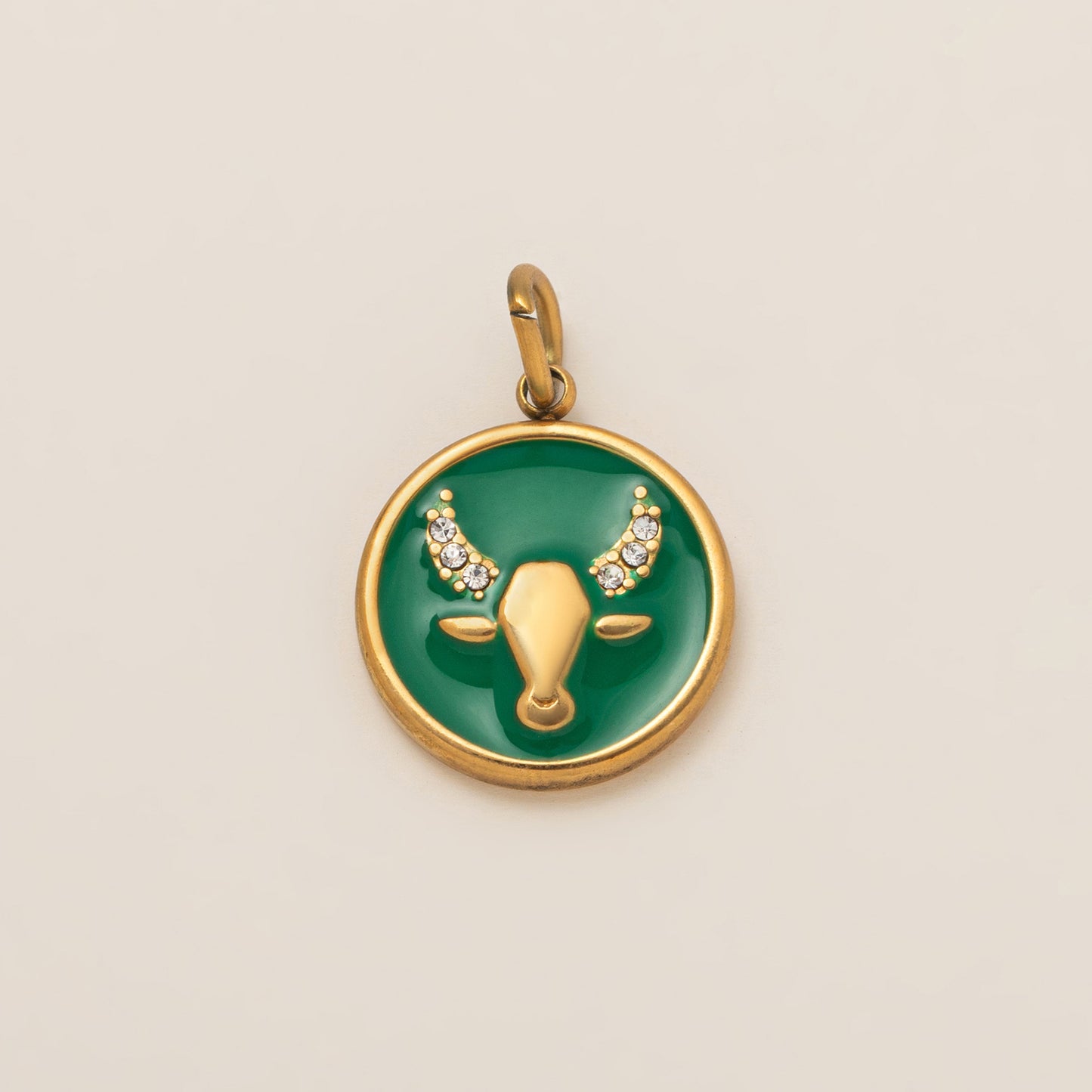 Minimalist Stainless Steel PVD 18K Gold Plated Zodiac Charm Bar