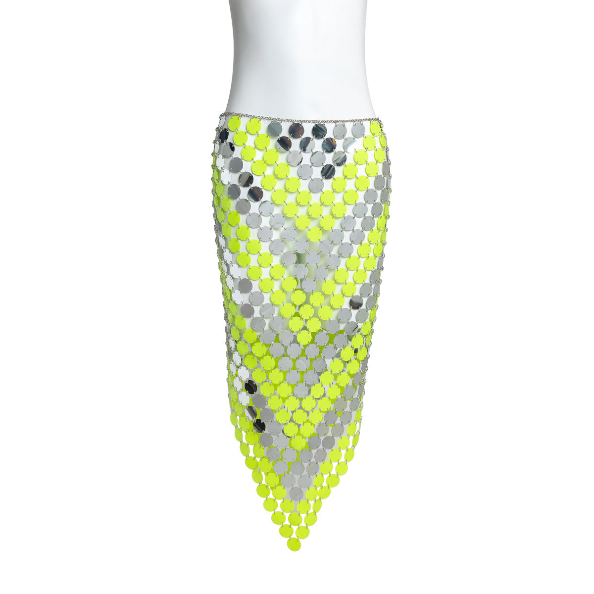 Geometric Resin Body Chain with Sequins and Tassels for Women