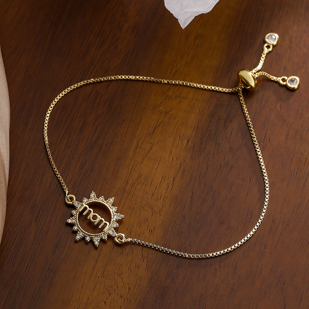 Fashion-Forward Geometric Tree of Life Eye Charm Bracelet for Women in Brass with Real Gold Plating and Micro-Pave Zirconia