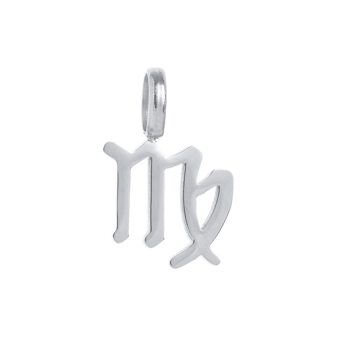 Minimalist Titanium Steel Plated Zodiac Charm Bar Necklace for Women