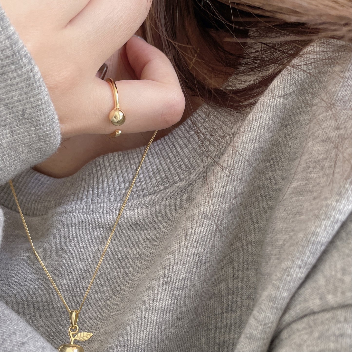 Anillo de plata de ley 925 con forma de onda minimalista para mujer, con diseño de línea geométrica