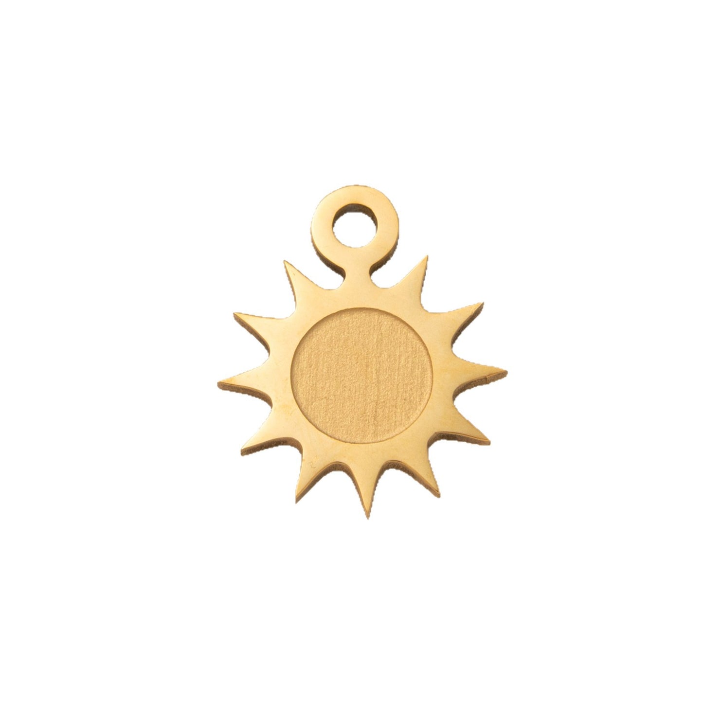 Minimalist 18K Gold Plated Round Square Geometric Stainless Steel Pendant Necklace