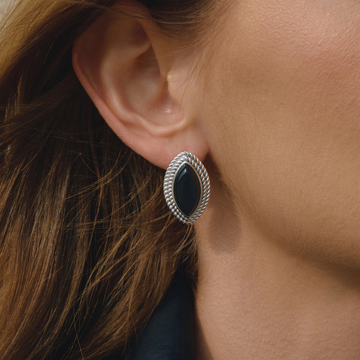 Orecchini da donna in acciaio inossidabile con goccia geometrica a olio, lusso minimalista
