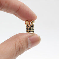 Plated Alloy Rhinestone Charm Bar
