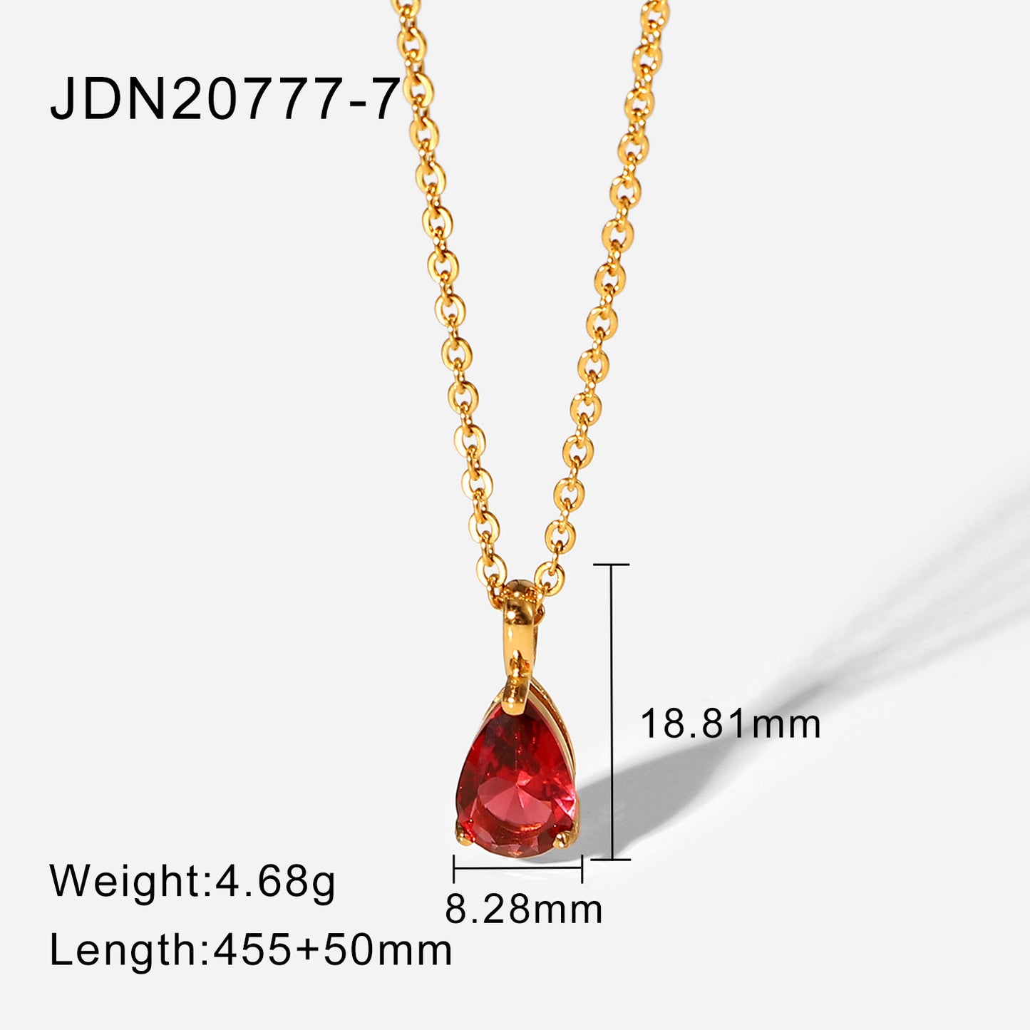 Collana con Pendente Geometrico in Acciaio Inossidabile con Placcatura in Oro 18K e Accenti di Zirconi per Donna
