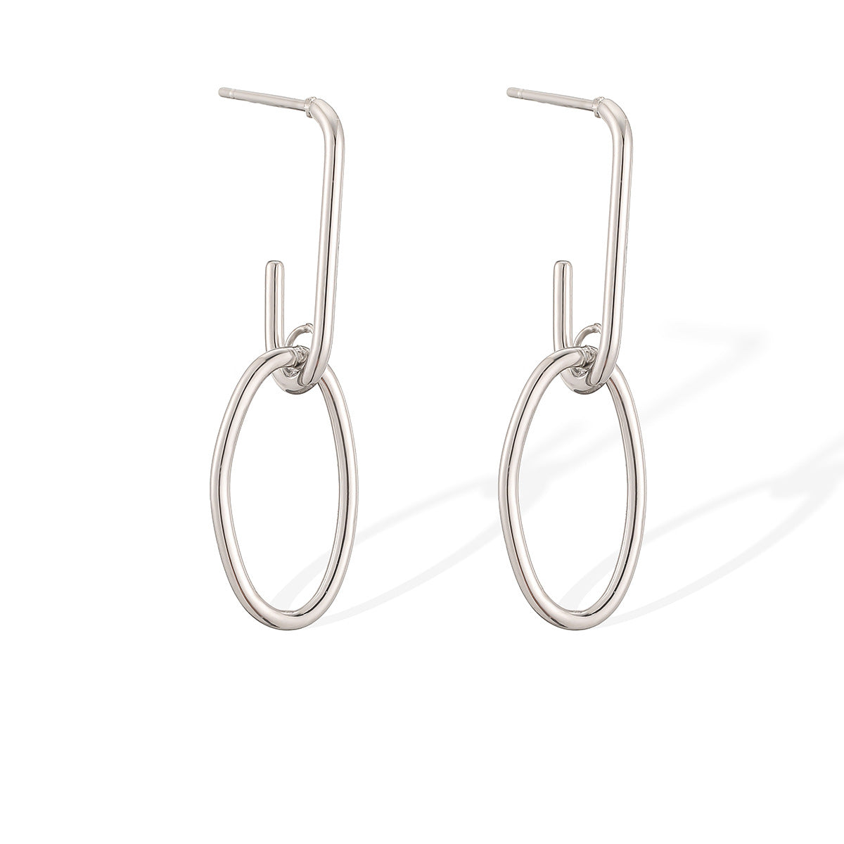 Minimalist 18K Gold Plated Stainless Steel Geometric Earrings for Women