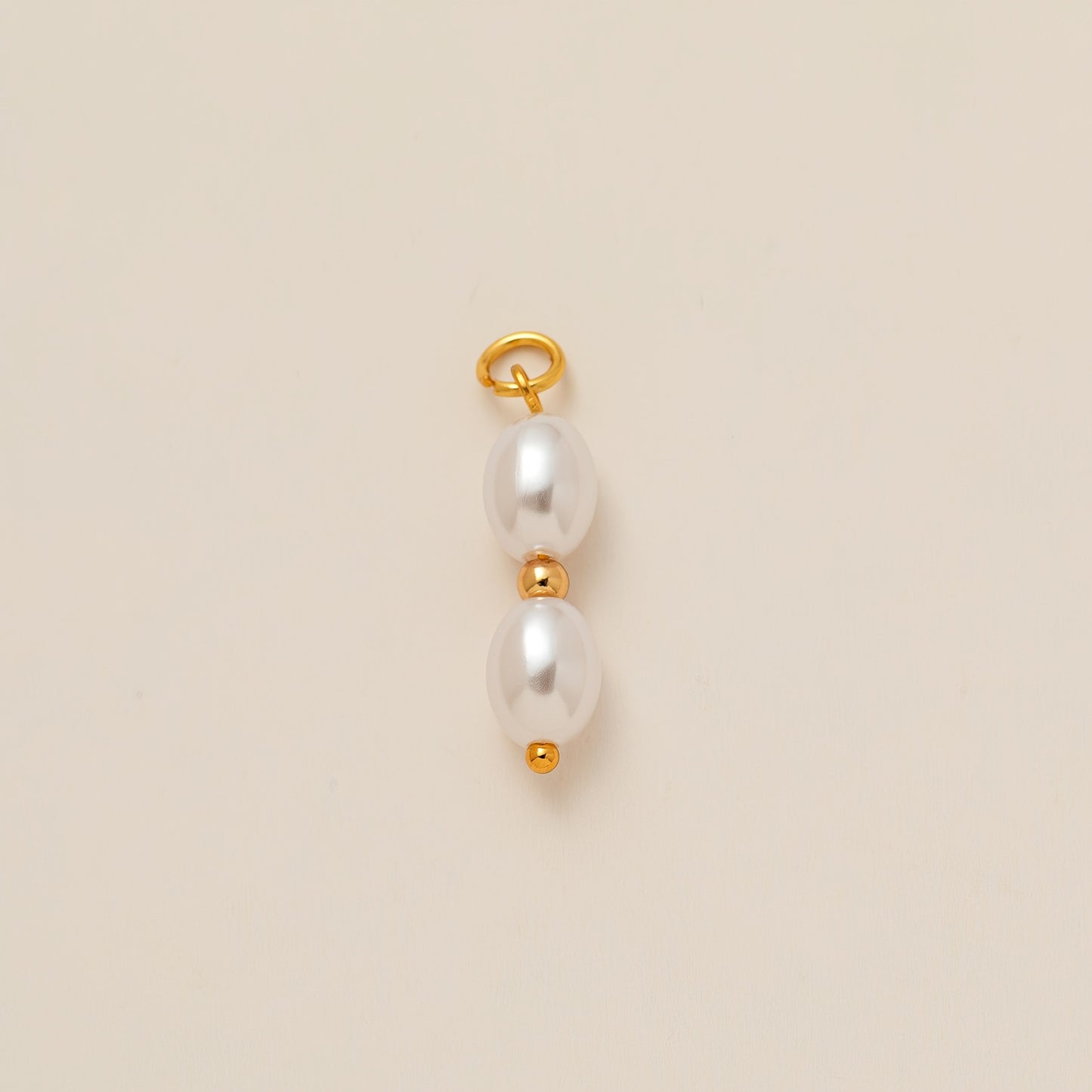 Sweet 14K Gold Plated Brass Floral Pearl Heart Star Geometric Plant Pendant Necklace Charm Bar