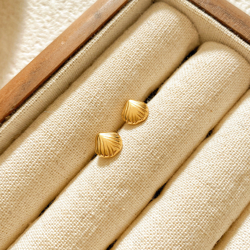 Sweet Star Brass Plated Stud Earrings for Women