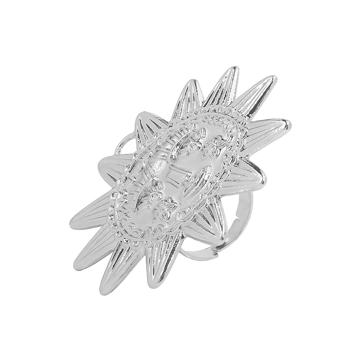 Collar con colgante geométrico de corazón personalizado para mujer con aleación galvanizada y base de hierro