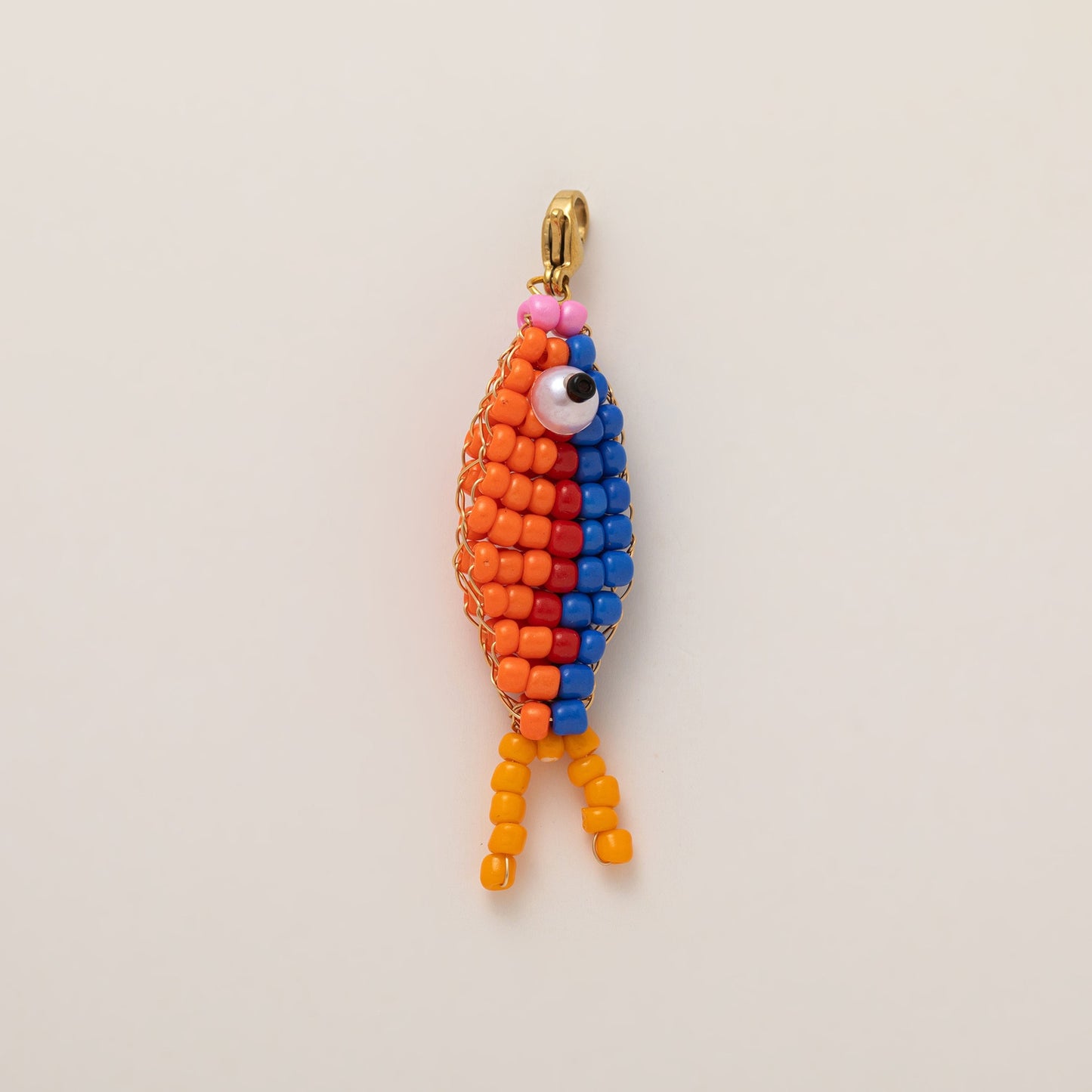 Vintage 14K Gold Plated Brass Fish Charm Bar