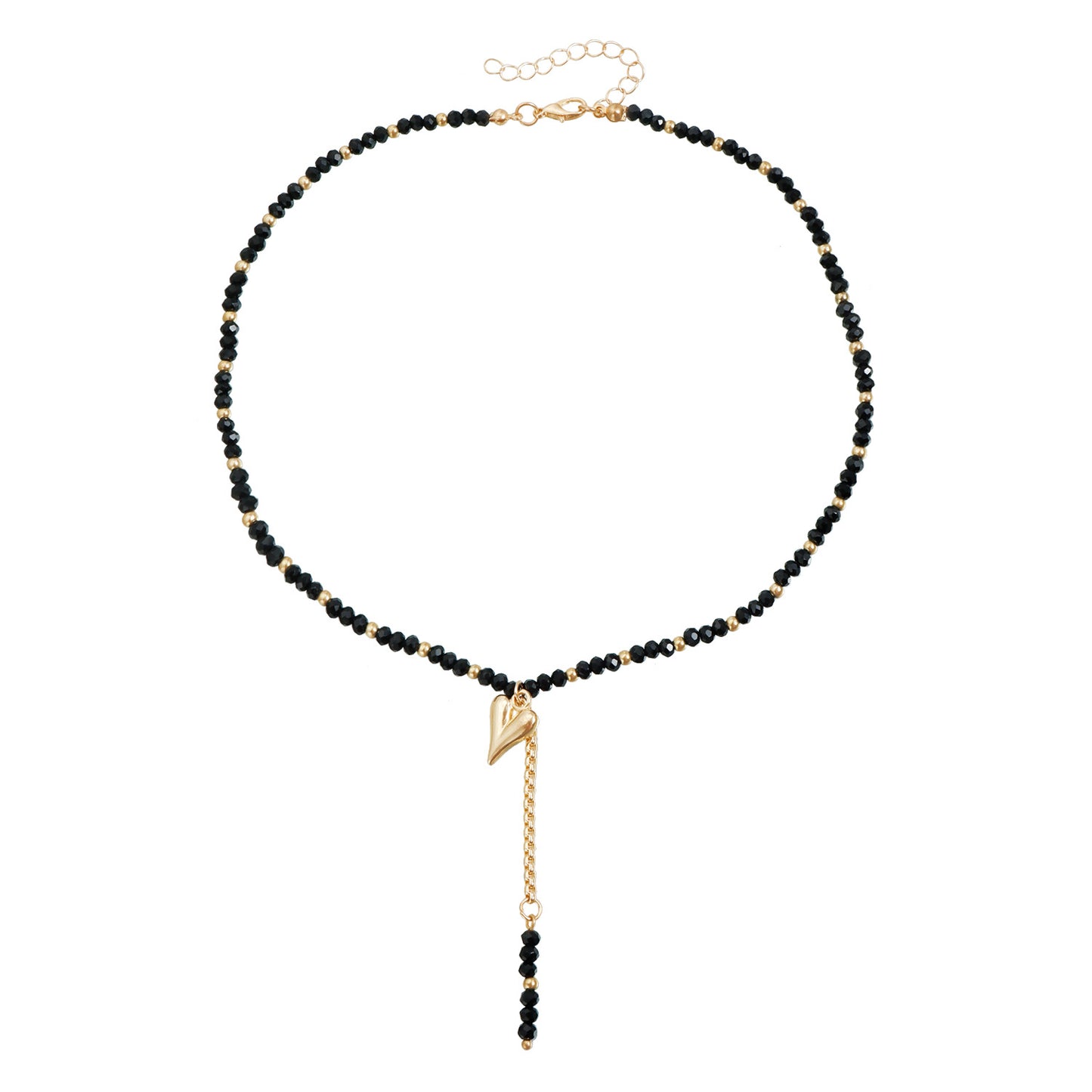 Minimalist Heart-Shaped Alloy Pendant Necklace with Plated Finish for Women, Dainty Clavicle Chain Jewelry Set