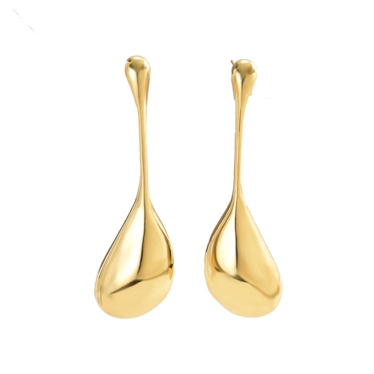 Pendientes Geométricos Minimalistas para Mujer de Cobre con Acabado Galvanizado, Diseño Irregular y Estilo Versátil