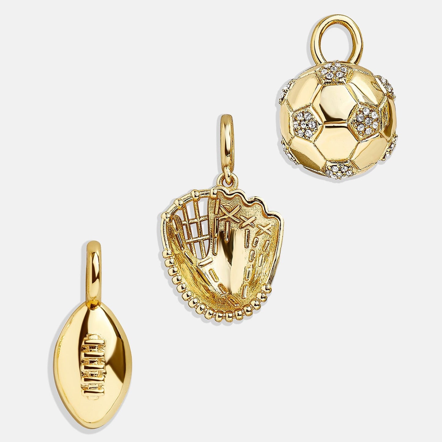 Sporty Stainless Steel PVD 18K Gold Plated Tennis Charm Bar