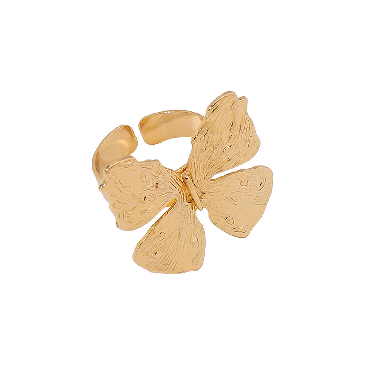 Anello Vintage da Donna a Forma di Farfalla in Lega con Finitura Anticata e Superficie Placcata