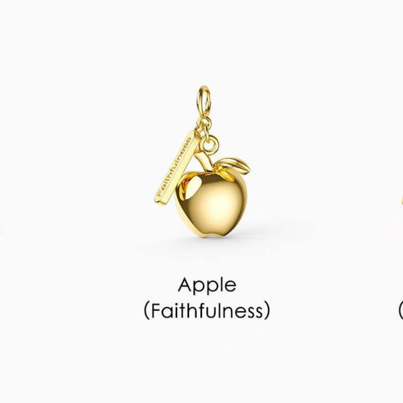 Elegant Geometric Tropical Fruit Charm Bar with Cubic Zirconia Brass and Titanium Steel Plated Necklace Bracelet for Unisex