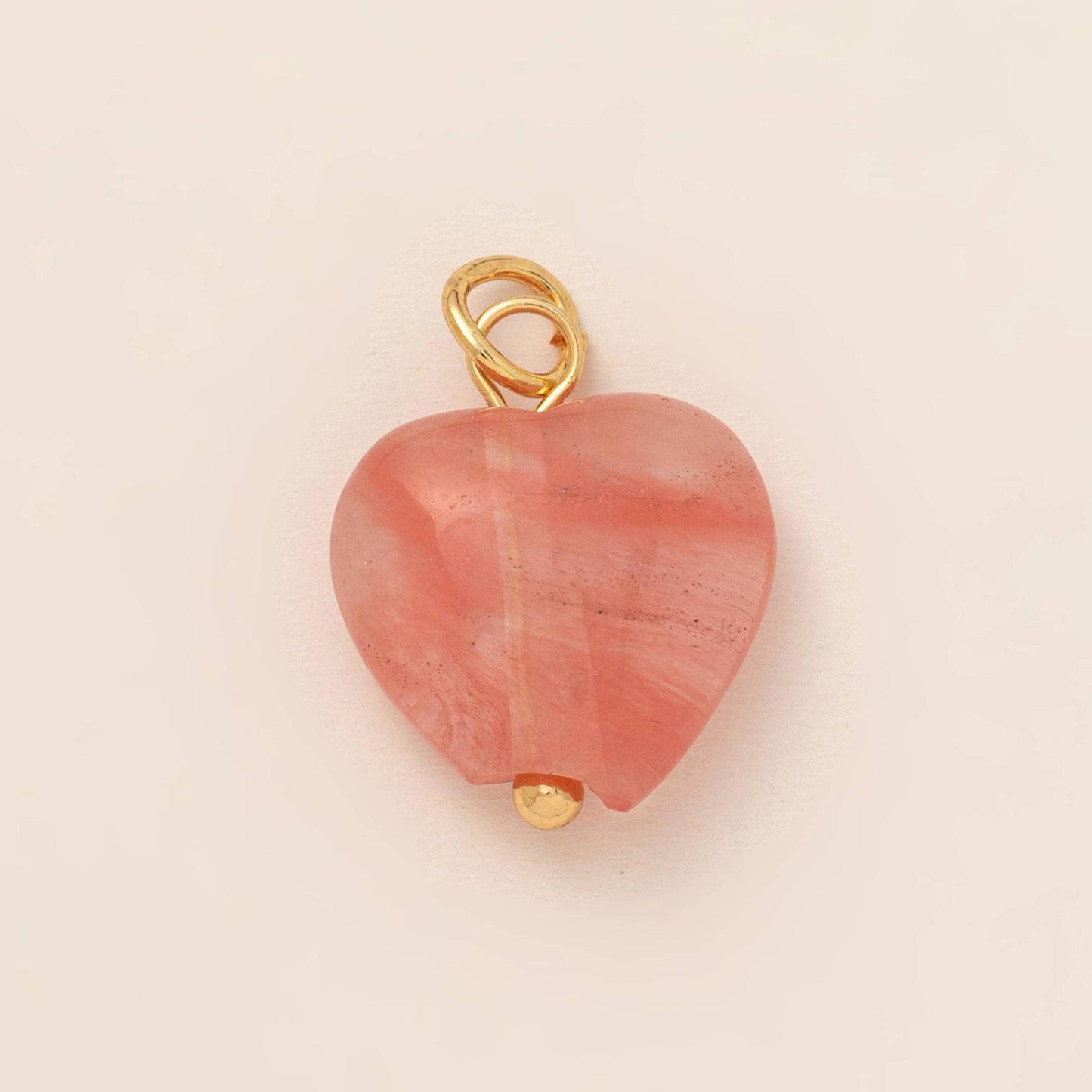 Vintage Gradient Heart Rhinestone Plated Stainless Steel Charm Bar Pendant