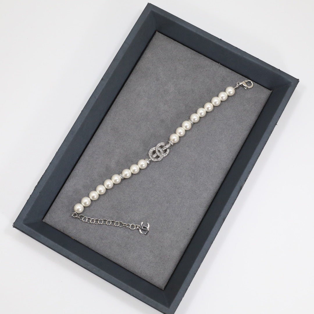 Collana con Lettere Lusso Dolce Strass Perle