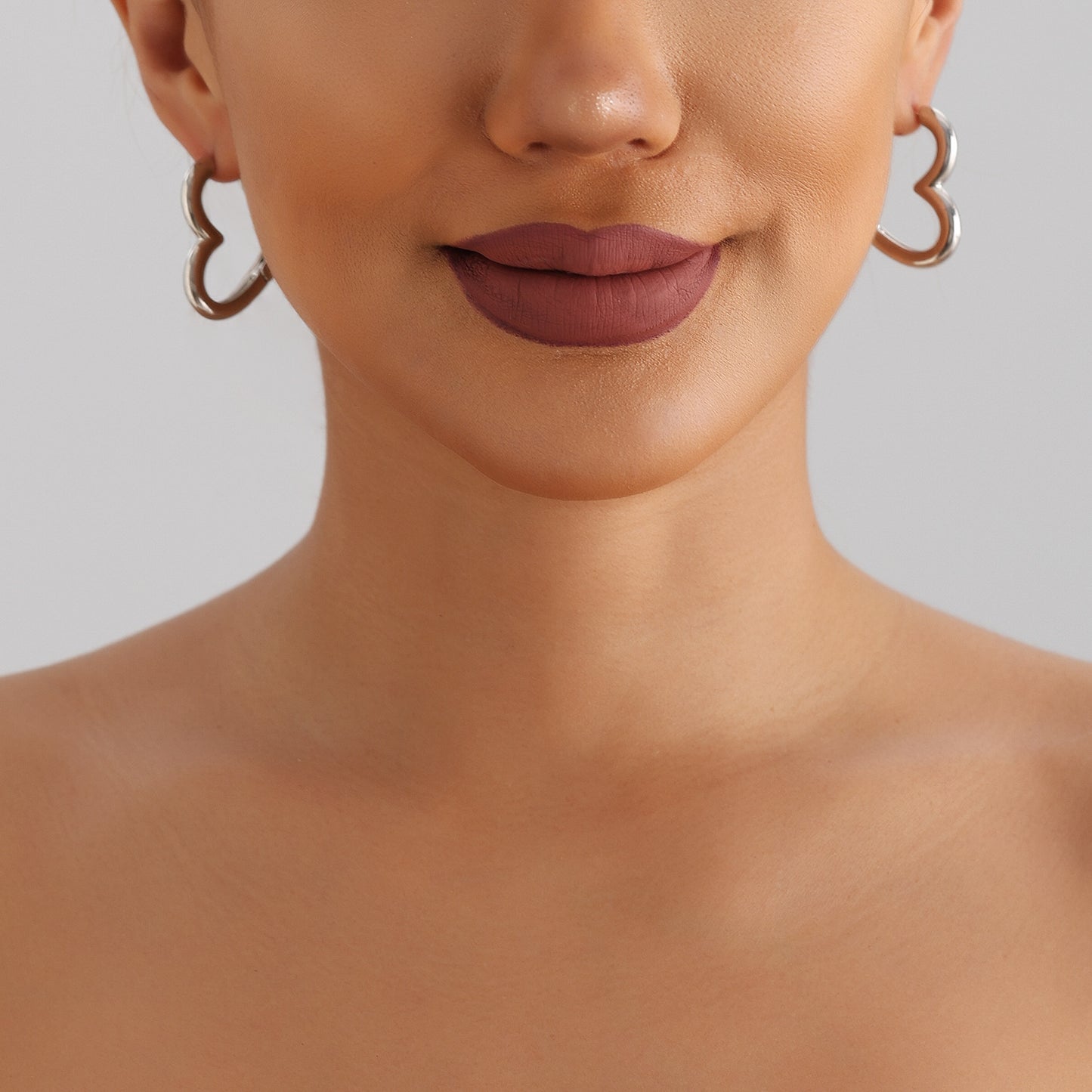 Minimalist Hollow Heart Shape Alloy Earrings for Women with Plated Finish, Lightweight and Versatile Ear Studs