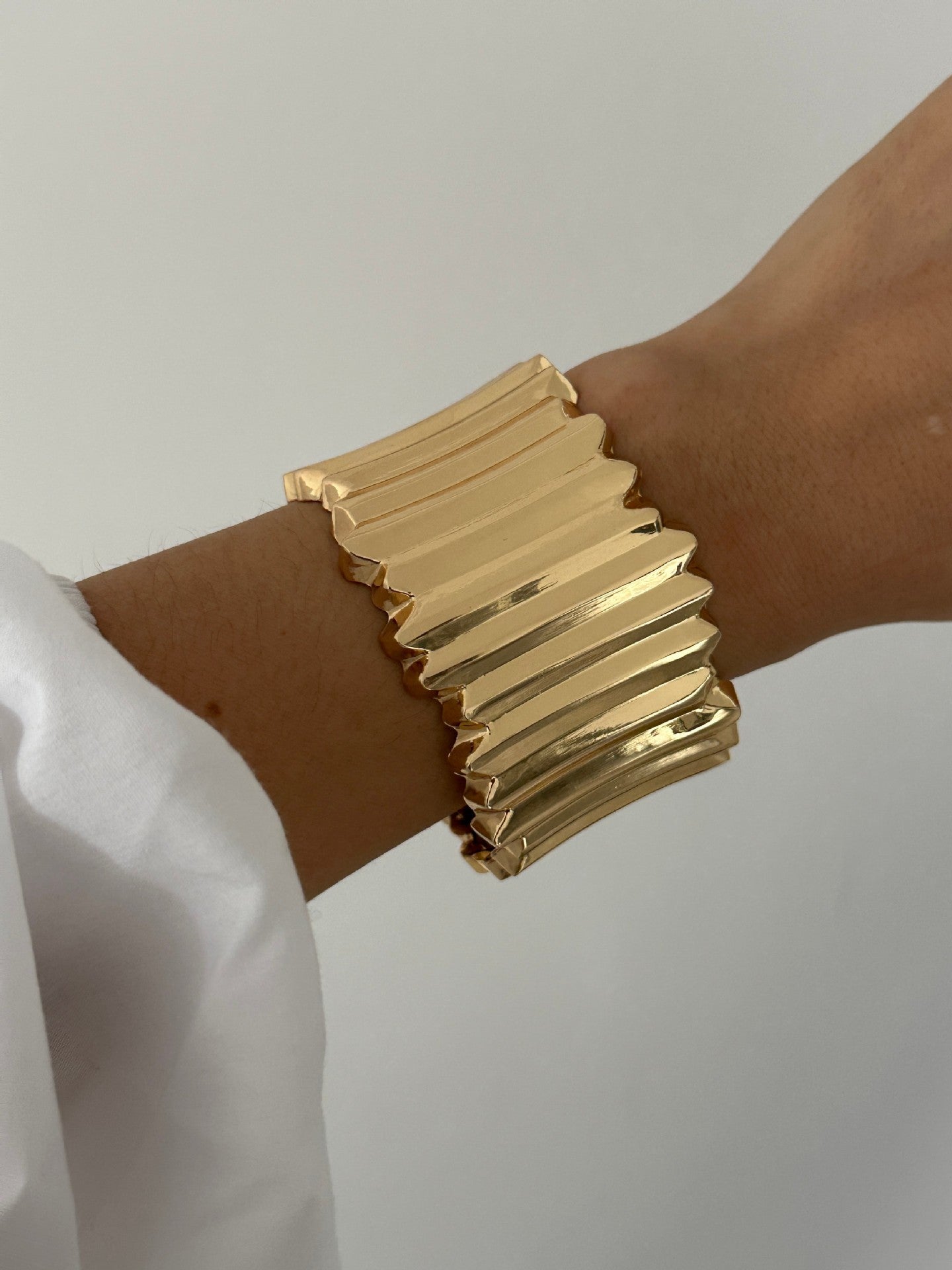 Fashion Geometric Gold Plated Alloy Open Adjustable Cuff Bracelet