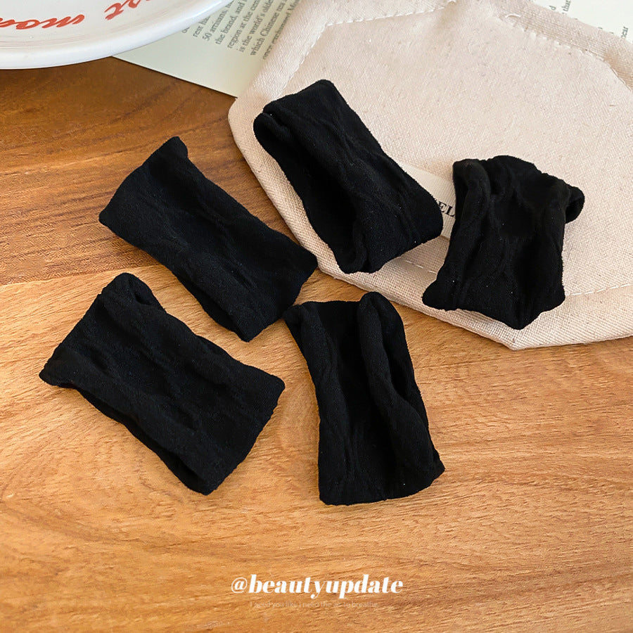 Set di elastici per capelli minimalisti e casual in tessuto con fiocco, ferma coda di cavallo elastico per donna