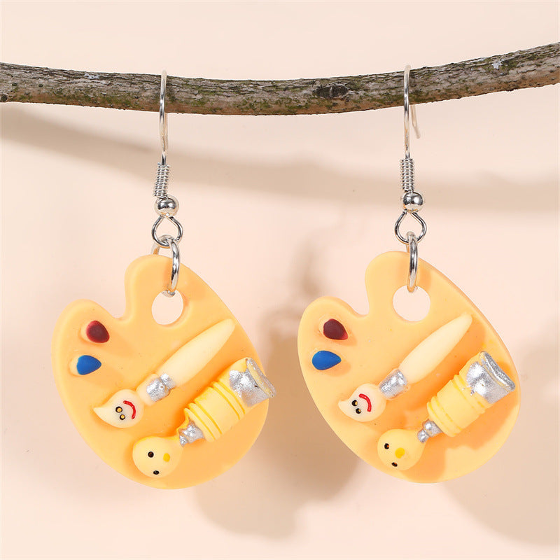 Orecchini Pendenti in Resina Minimalisti a Forma di Fiocco per Bambine dai 3 ai 10 Anni, Set di Gioielli per Bambini