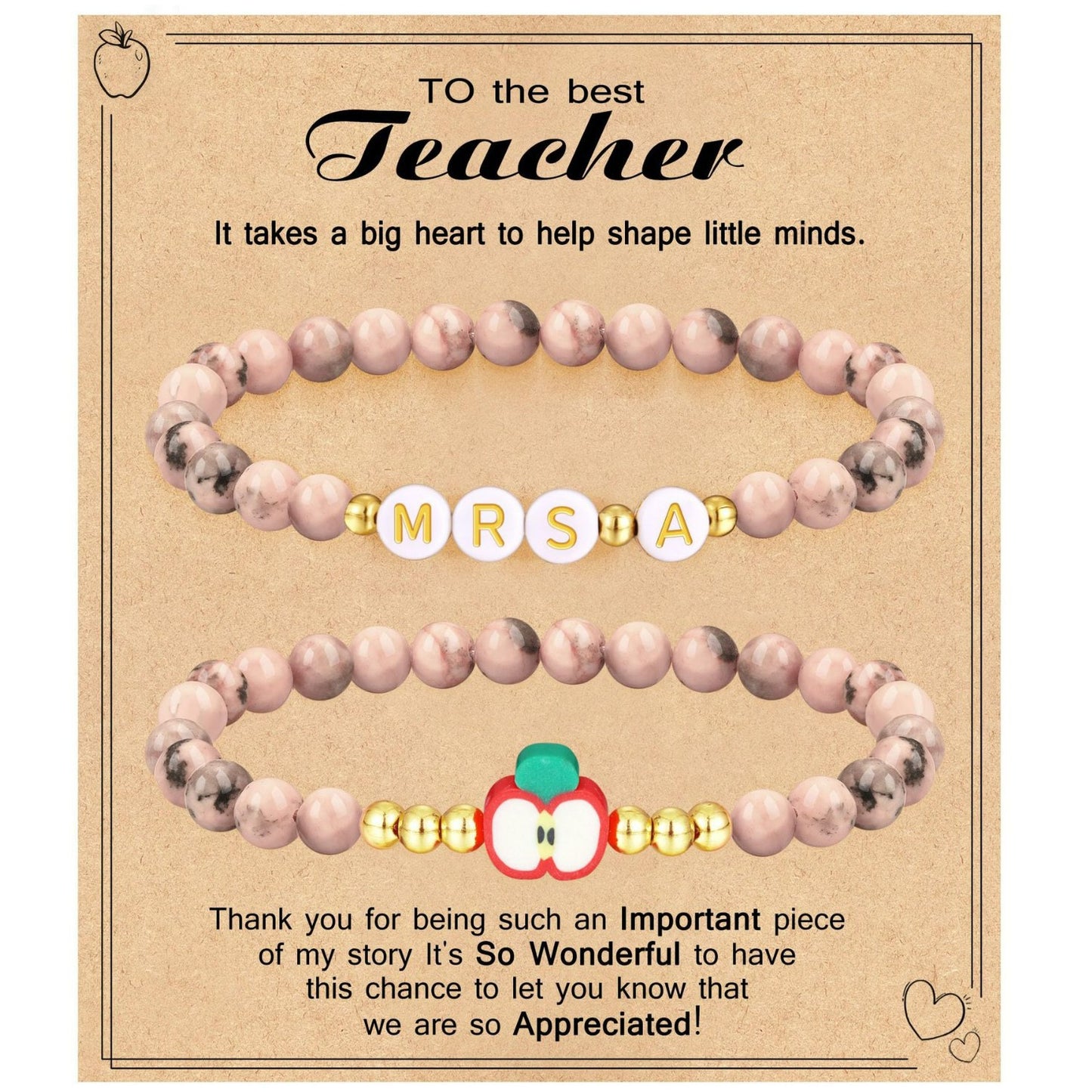 Minimalist Zebra Print Letter Geometric Hand-woven Bracelet Set for Women