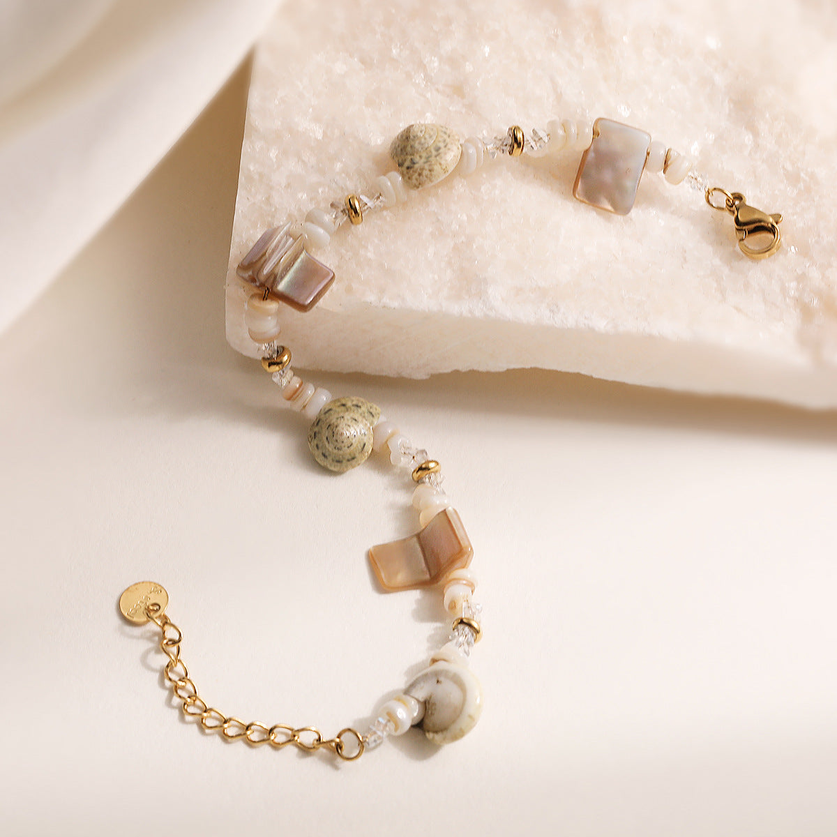 Geometric Plated Stainless Steel Bracelet for Women