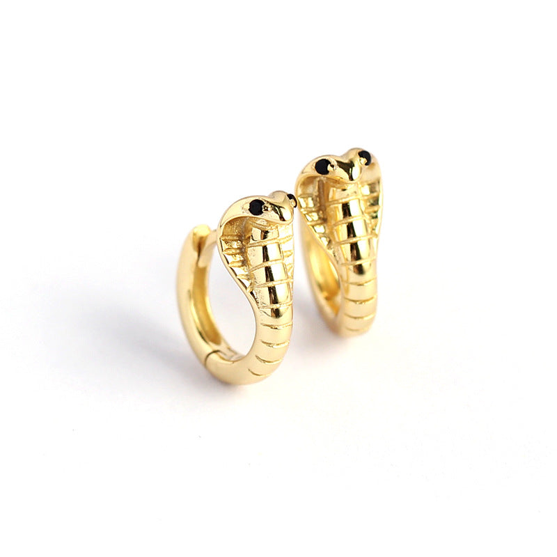Orecchini a Cerchio da Donna a Serpente in Argento Sterling 925