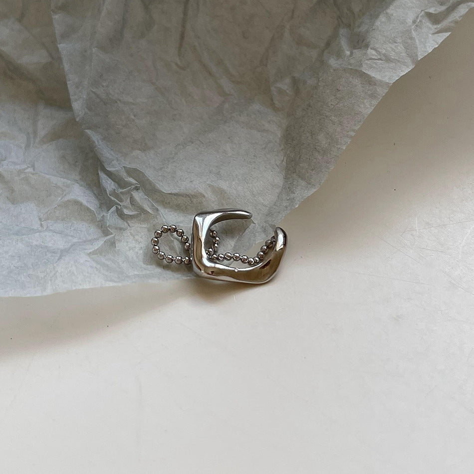 Minimalist Irregular Triangle Clip-On Earrings for Women in S925 Sterling Silver with Plated Finish