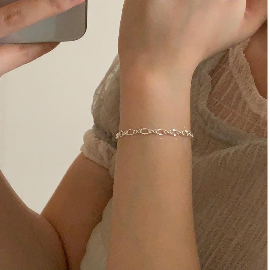 Bracciale geometrico minimalista in argento sterling 925